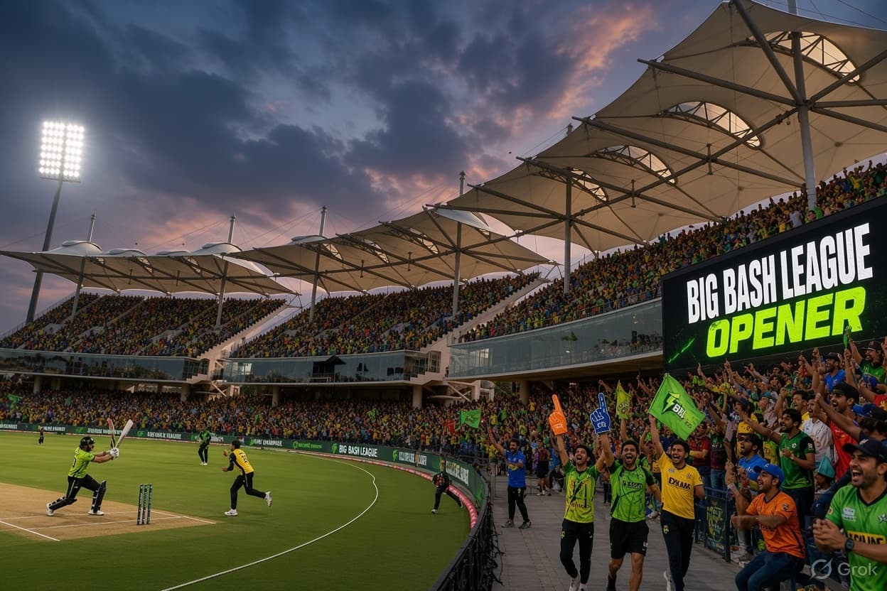 Supplied AI-style visualisation of a Big Bash opener in Chennai; an imagined scene, not a photograph of the forthcoming match.